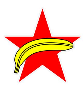 Sticker Roter Stern Banane - APPD Shirt Pogo Shop