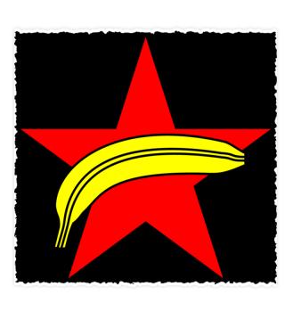 Sticker Roter Stern Banane - APPD Shirt Pogo Shop